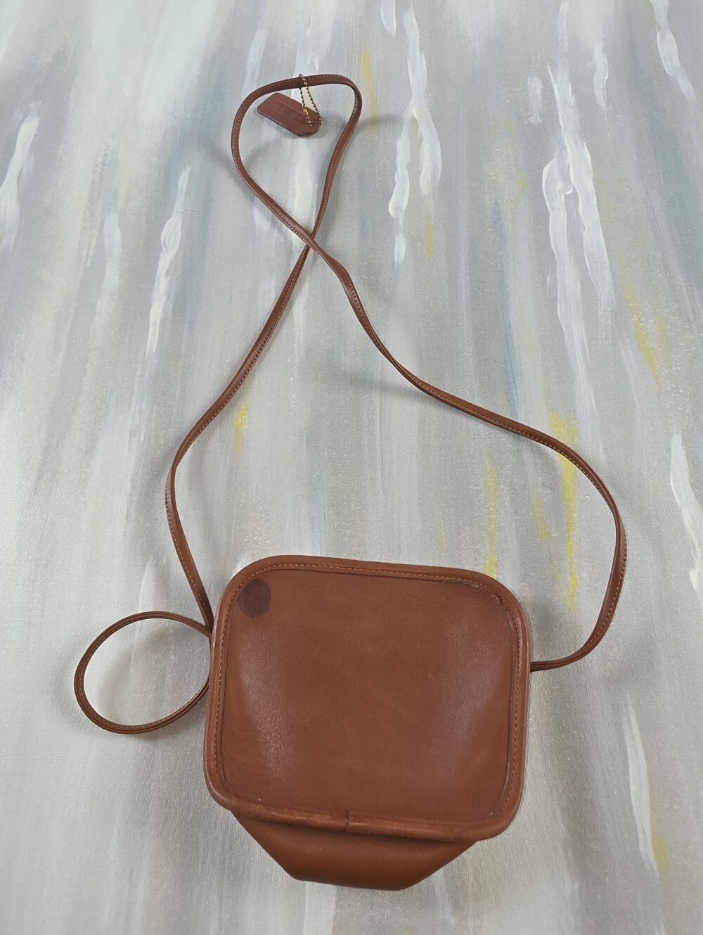 Coach Vintage 1990's Small Leather Crossbody in Cognac Brown